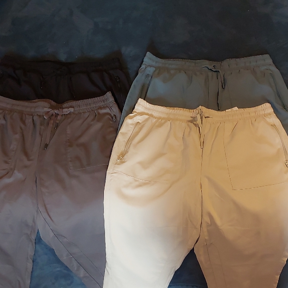 Set of Four ZUDA Jogger Pants in Neutral Tones